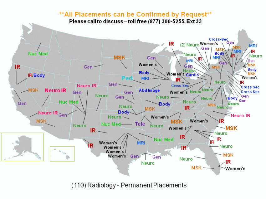 Trinity Medical Consultants L.L.C. Rasiology Permanet Placements 2010